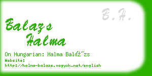 balazs halma business card